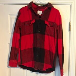 American Eagle Flannel Jacket Red & Black Small